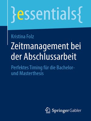cover image of Zeitmanagement bei der Abschlussarbeit